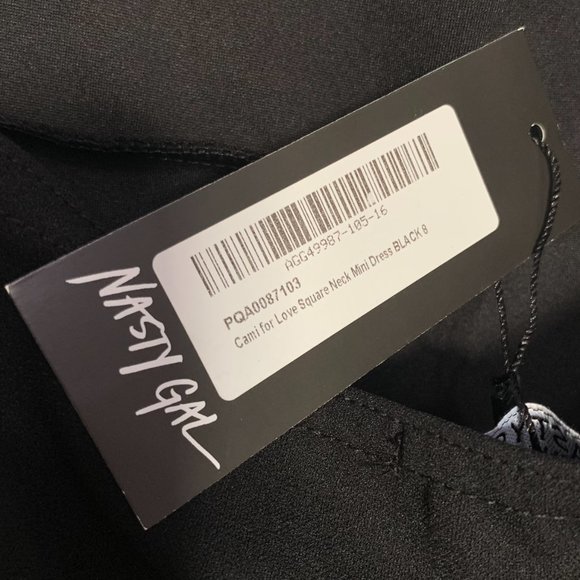 NWOT NASTY GAL CAMI FOR LOVE SQUARE NECK MINI DRESS - Picture 6 of 6